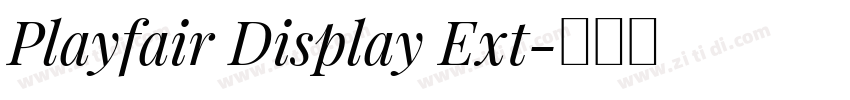 Playfair Display Ext字体转换